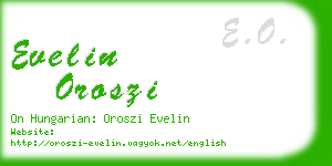 evelin oroszi business card